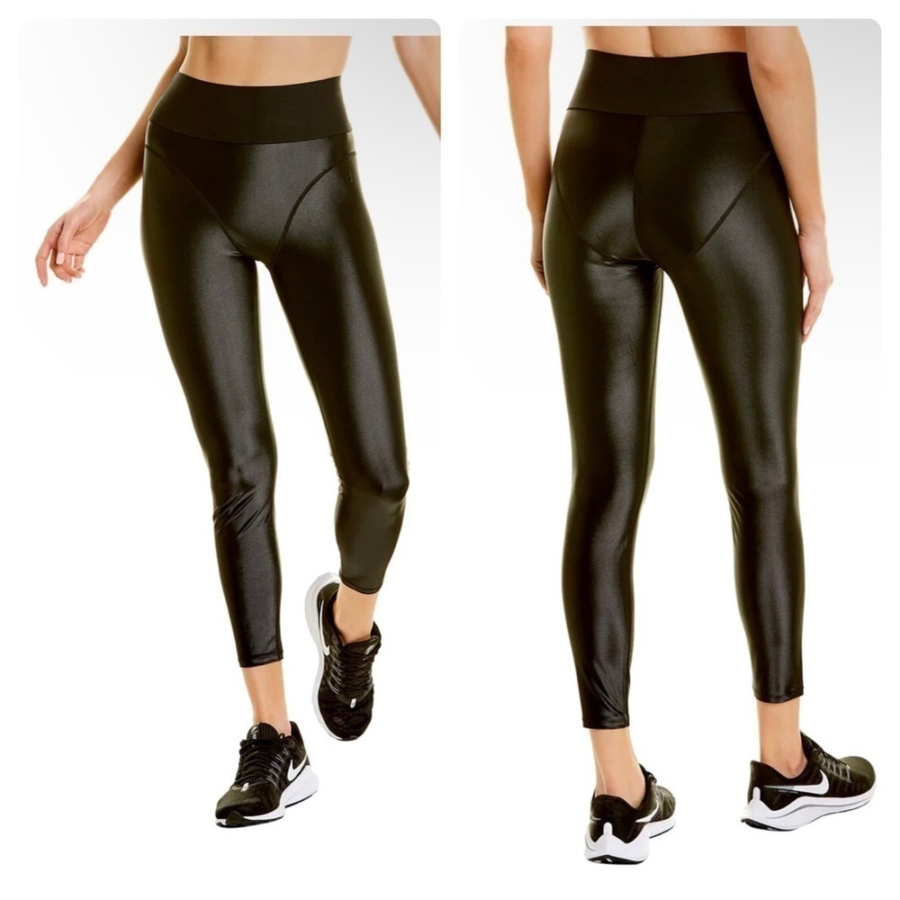 Good American Midnight Shine Leggings Black SZ 3 L NWT NEW